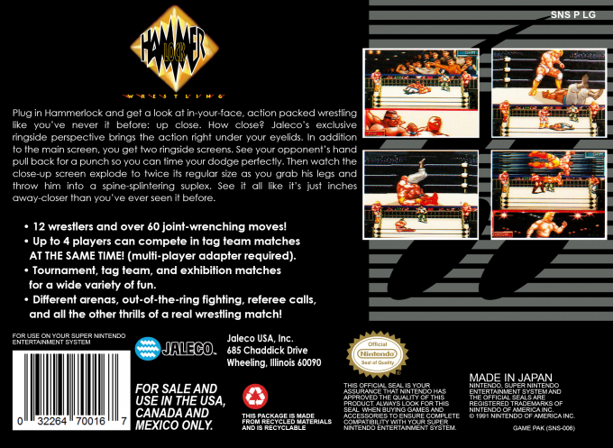 Hammerlock Wrestling — box-2D-back (US)