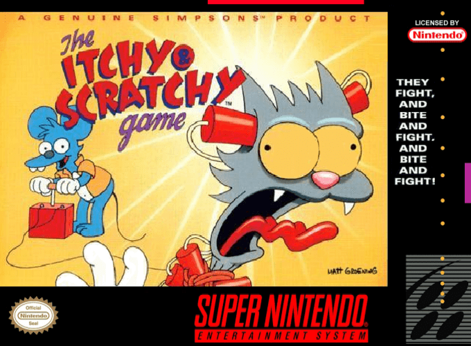 The Itchy & Scratchy Game box art
