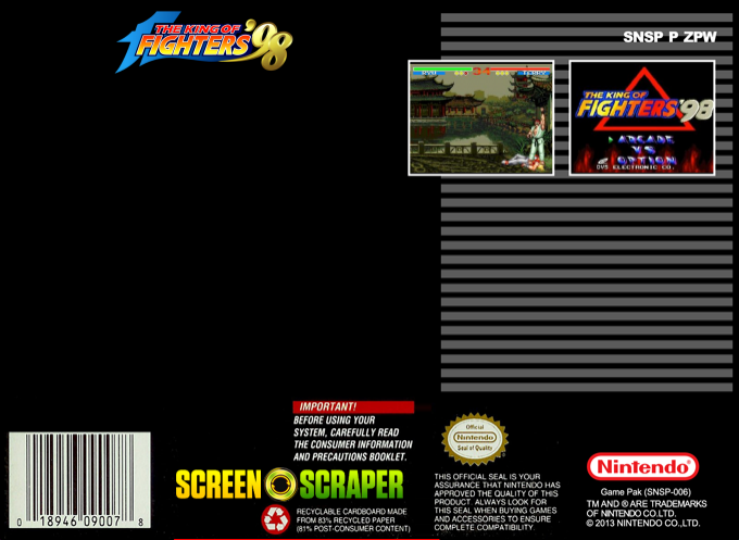 King of Fighters '98, The — box-2D-back (SS)