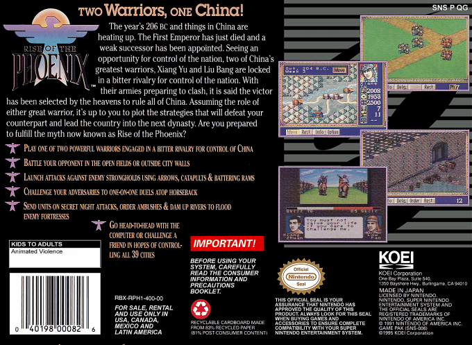 Rise Of The Phoenix — box-2D-back (US)