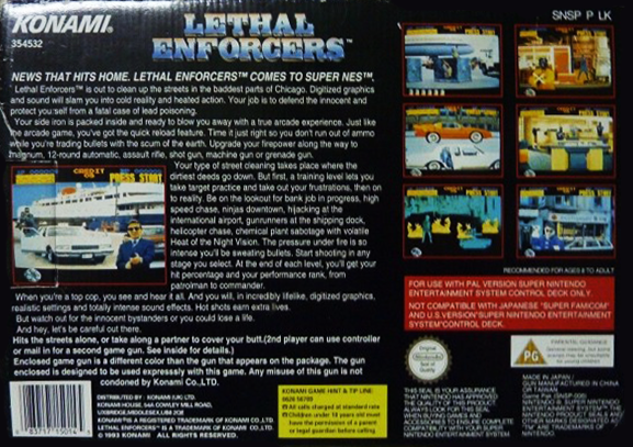 Lethal Enforcers — box-2D-back (EU)