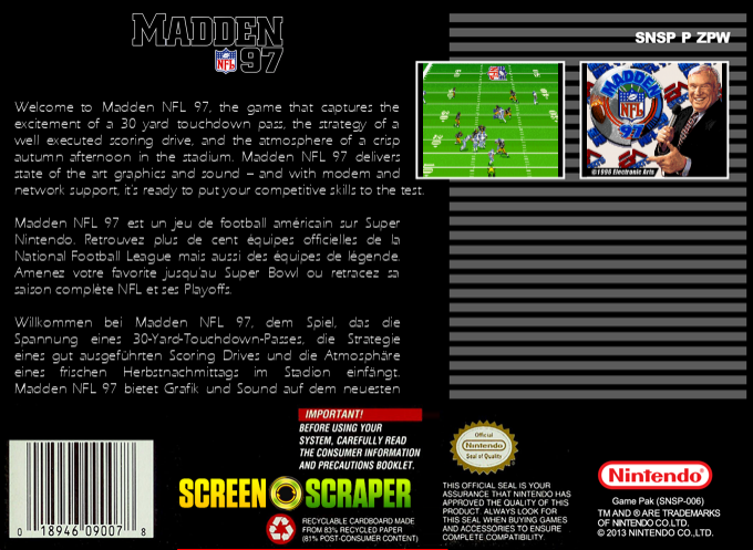 Madden NFL 97 — box-2D-back (SS)