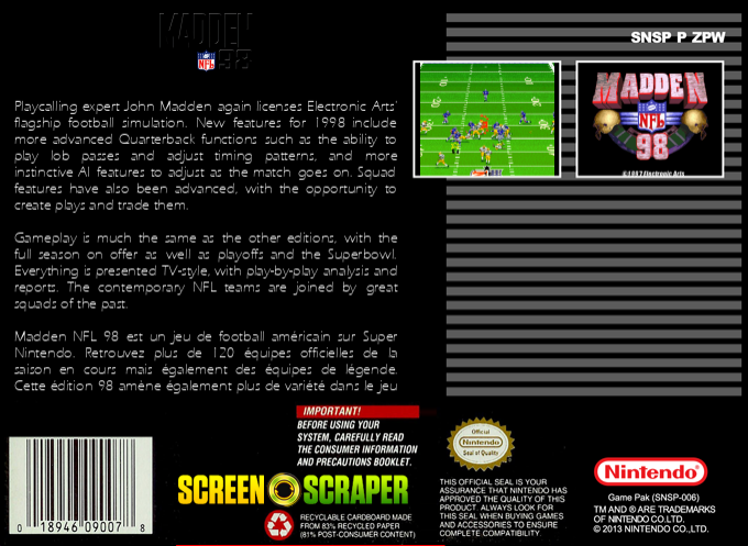 Madden NFL 98 — box-2D-back (SS)