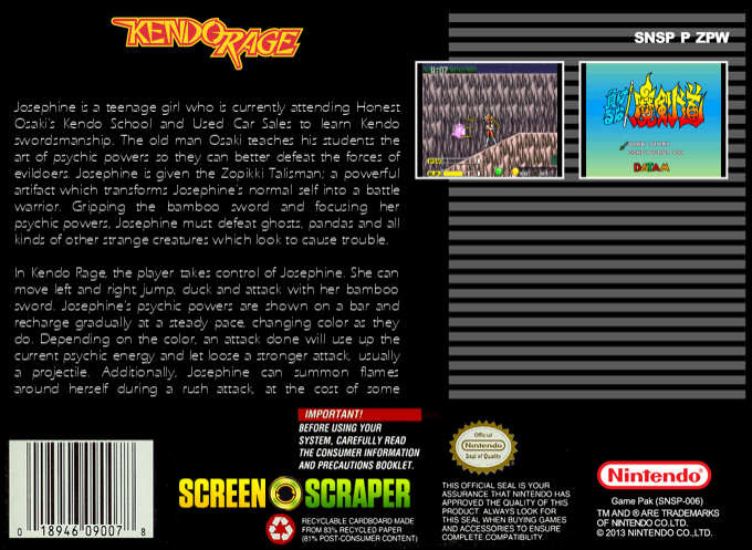 Kendo Rage — box-2D-back (SS)