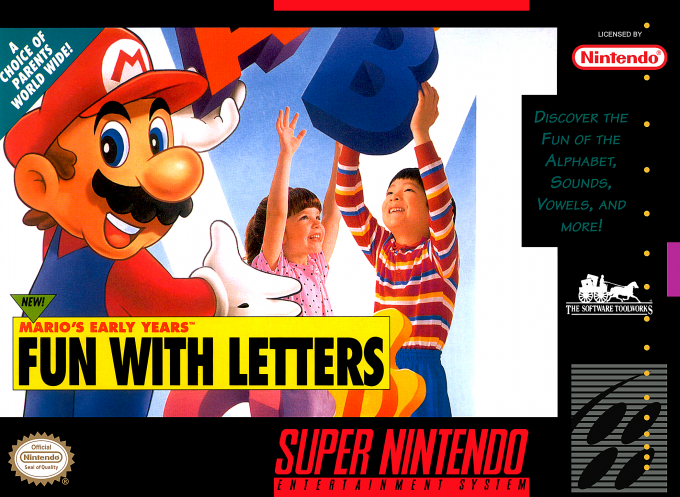 Mario's Early Years - Fun With Letters box art