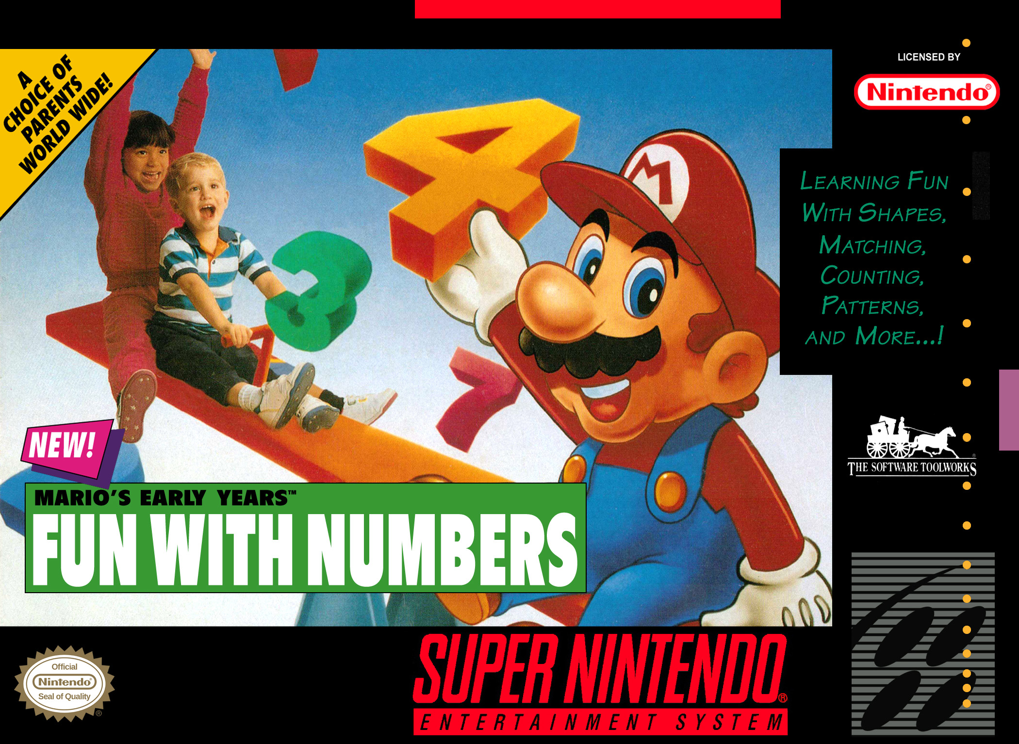 Mario's Early Years - Fun With Numbers box art