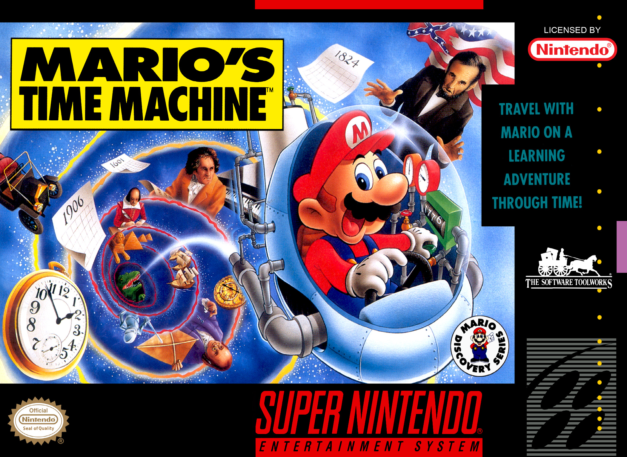 Mario's Time Machine box art