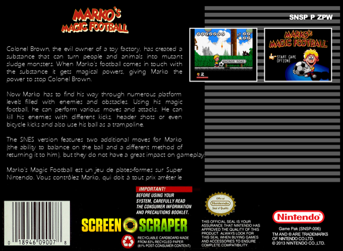 Marko's Magic Football — box-2D-back (SS)