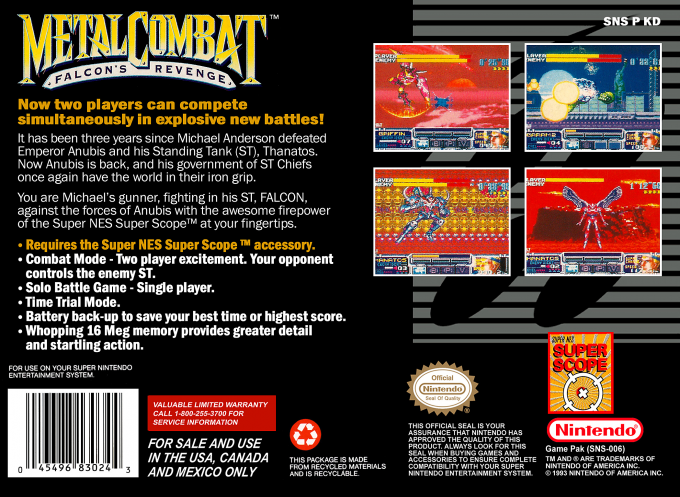 Metal Combat - Falcon's Revenge — box-2D-back (US)