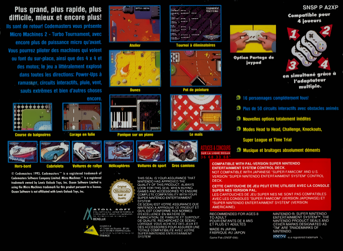 Micro Machines 2 - Turbo Tournament — box-2D-back (EU)