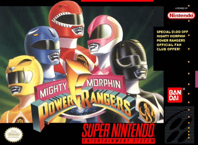 Mighty Morphin Power Rangers box art