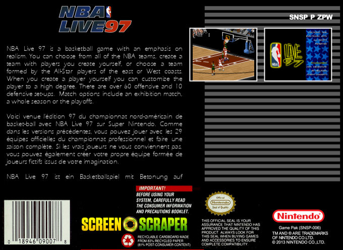 NBA Live 97 — box-2D-back (SS)