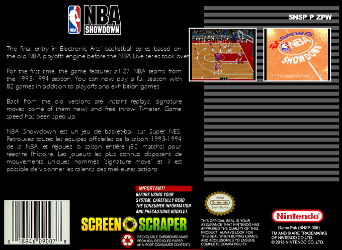 Nba Showdown — box-2D-back (SS)