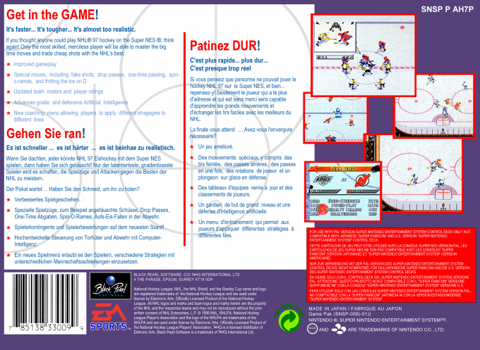NHL 97 — box-2D-back (EU)