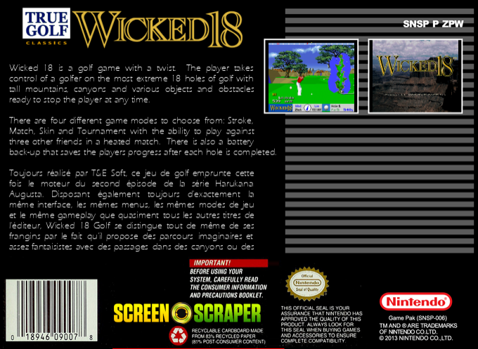 True Golf Classics - Wicked 18 — box-2D-back (SS)