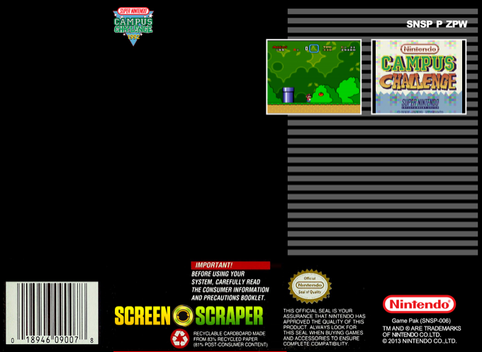 Nintendo Campus Challenge 1992 — box-2D-back (SS)