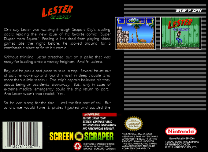 Lester The Unlikely — box-2D-back (SS)