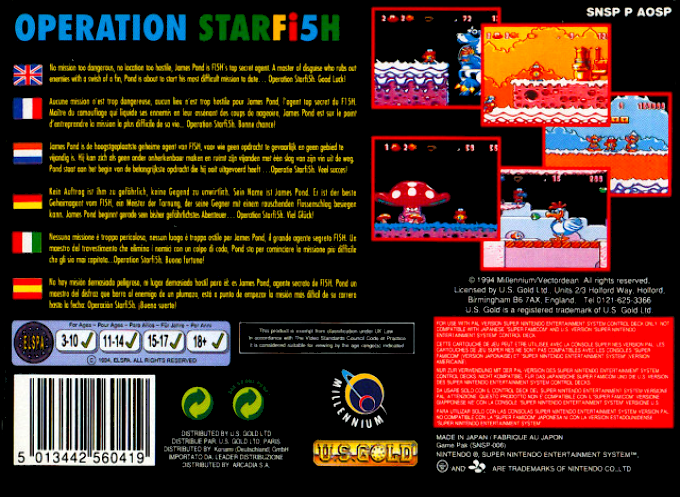 James Pond 3 - Operation Starfish — box-2D-back (EU)