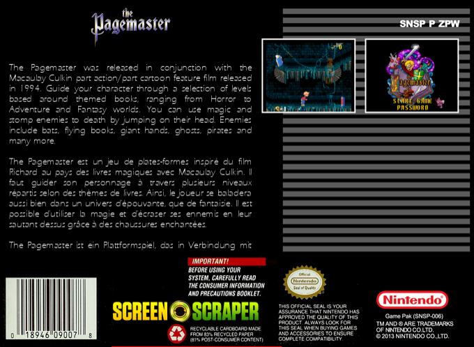 Pagemaster, The — box-2D-back (SS)