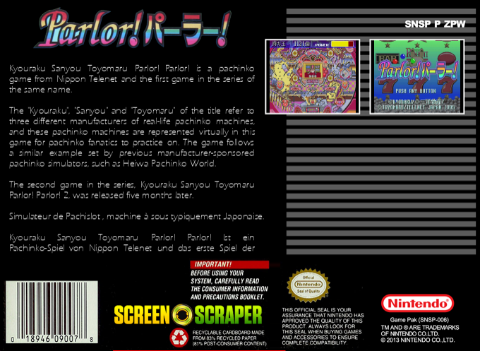 Parlor! Parlor! — box-2D-back (SS)