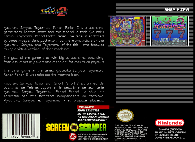 Parlor! Parlor! 2 — box-2D-back (SS)