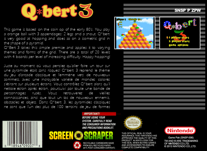 Q-bert 3 — box-2D-back (SS)