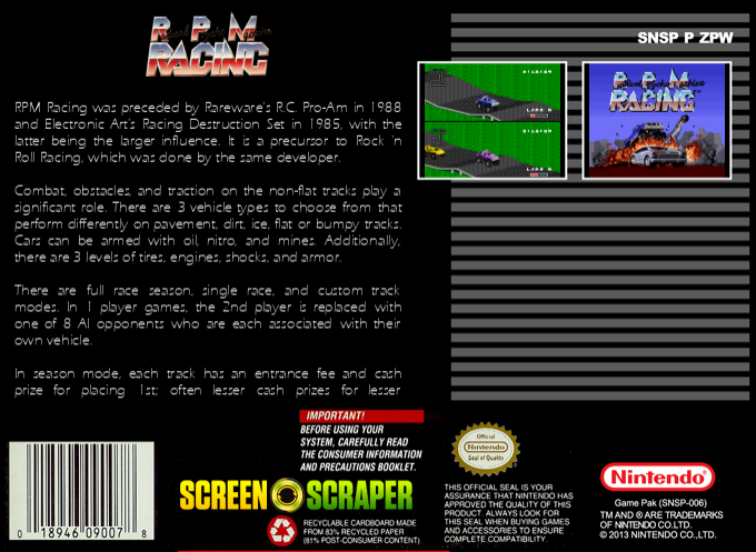 Rpm - Radical Psycho Machine Racing — box-2D-back (SS)