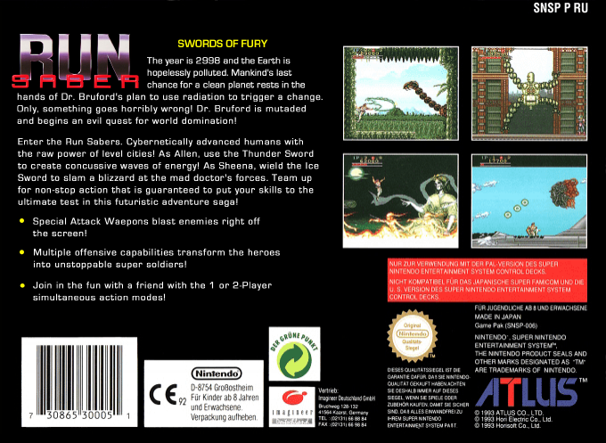 Run Saber — box-2D-back (EU)