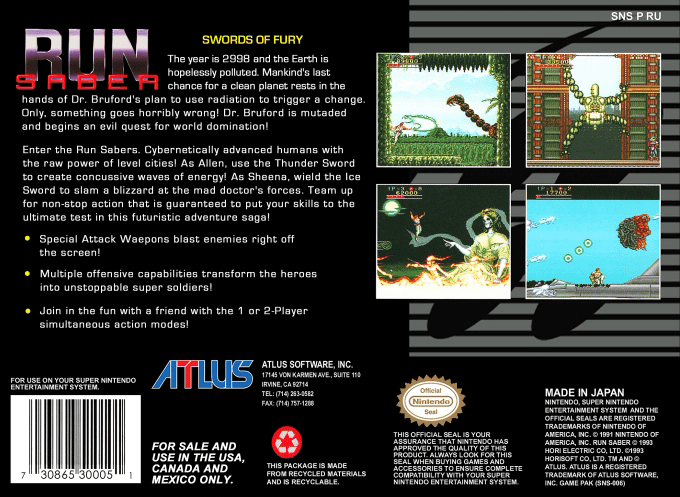 Run Saber — box-2D-back (US)