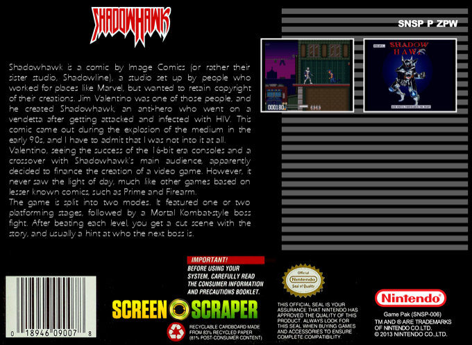 Shadowhawk — box-2D-back (SS)