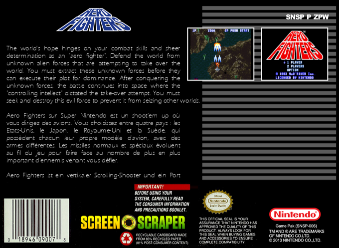 Aero Fighters — box-2D-back (SS)