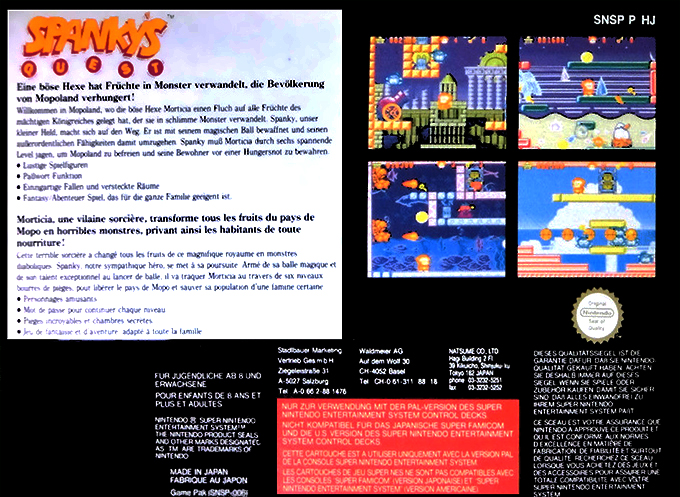 Spanky's Quest — box-2D-back (EU)