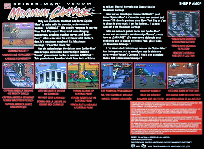 Spider-man And Venom - Maximum Carnage — box-2D-back (EU)