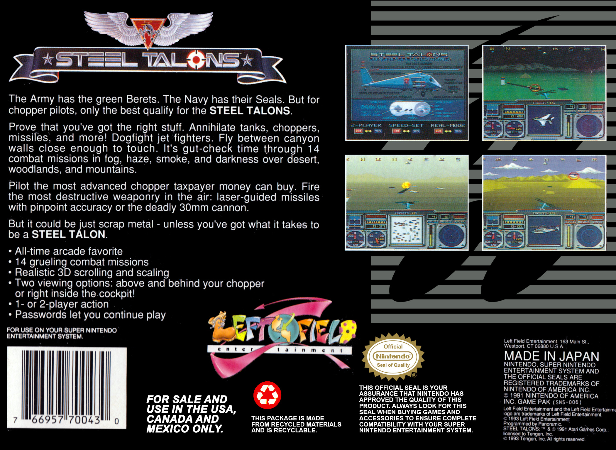 Steel Talons — box-2D-back (US)