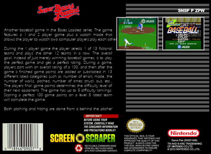 Super Bases Loaded — box-2D-back (SS)