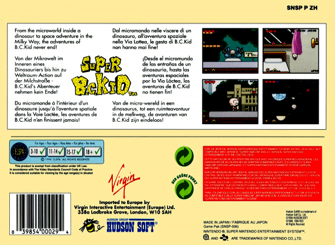 Super B.c. Kid — box-2D-back (EU)