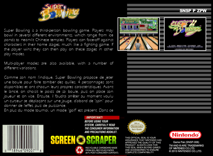 Super Bowling — box-2D-back (SS)