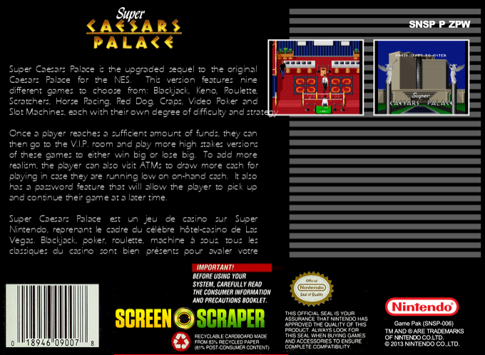 Super Caesars Palace — box-2D-back (SS)