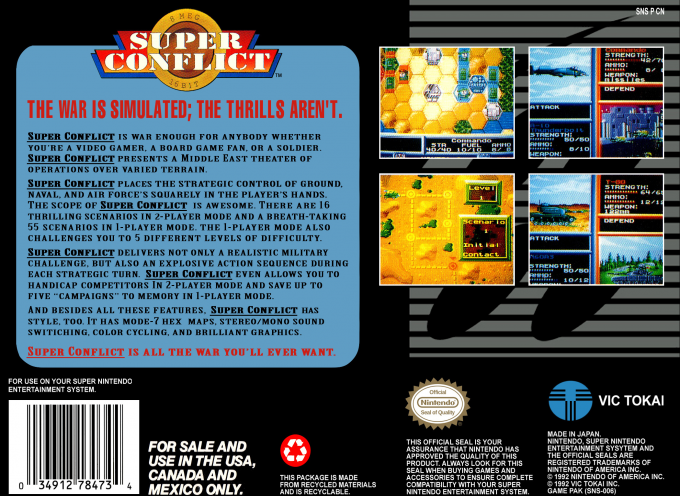 Super Conflict - The Mideast — box-2D-back (US)