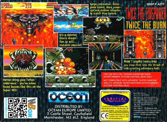 Super Turrican 2 — box-2D-back (EU)