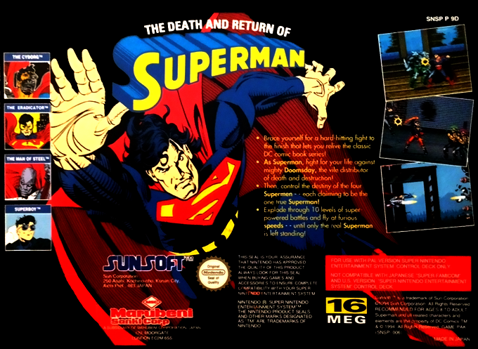 Death And Return Of Superman, The — box-2D-back (EU)