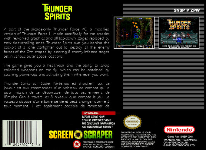 Thunder Spirits — box-2D-back (SS)
