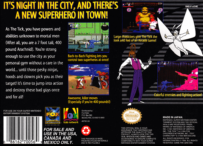 Tick, The — box-2D-back (US)