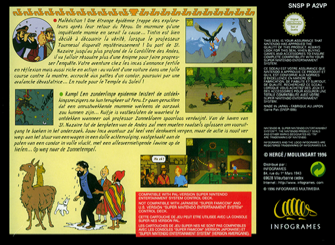 Tintin - Prisoners Of The Sun — box-2D-back (FR)