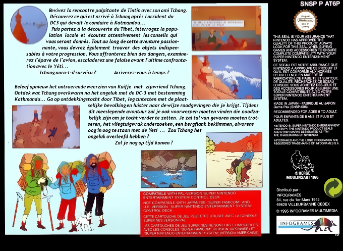 Tintin In Tibet — box-2D-back (EU)