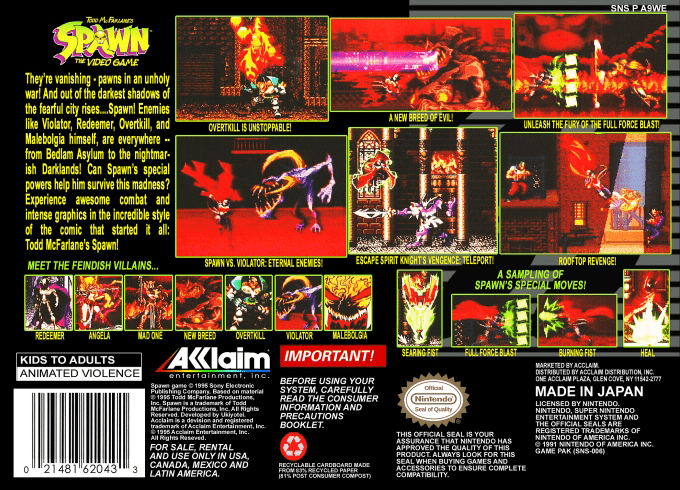 Todd Mcfarlane's Spawn - The Video Game — box-2D-back (US)