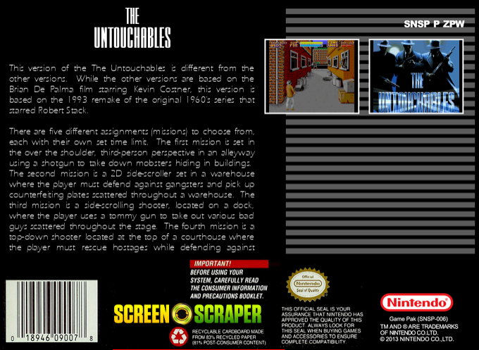 Untouchables, The — box-2D-back (SS)
