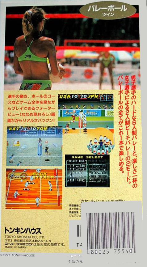 Dig And Spike Volleyball — box-2D-back (JP)