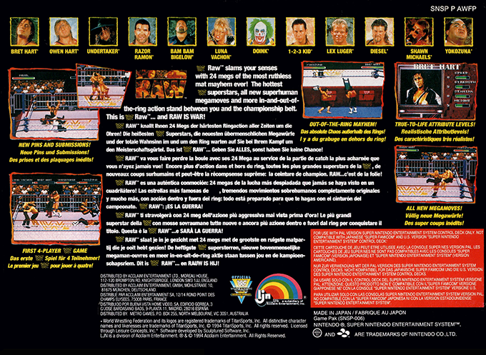 Wwf Raw — box-2D-back (EU)