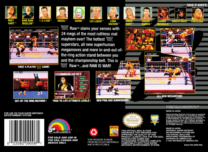 Wwf Raw — box-2D-back (US)